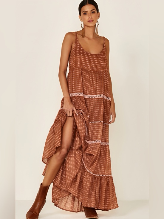 Free People Dresses & Skirts - Free People- Midnight Dance Print Sleeveless Maxi Dress